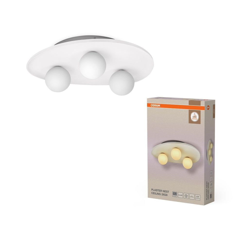 Dekorativní bílé stropní svítidlo 3xG9 500 mm