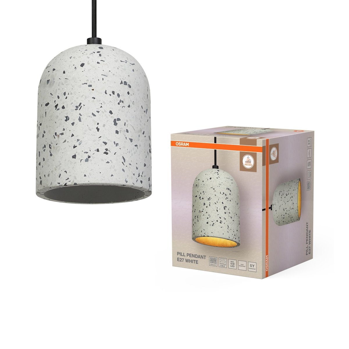 4099854460739 - Dekorativní bílé závěsné svítidlo 1xE27 - Závěsné - LEDVANCE e - shop