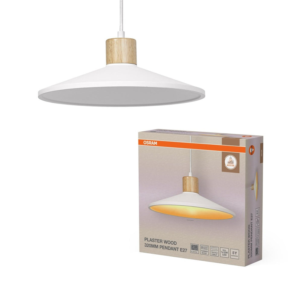 Dekorativní bílé závěsné svítidlo 320mm E27