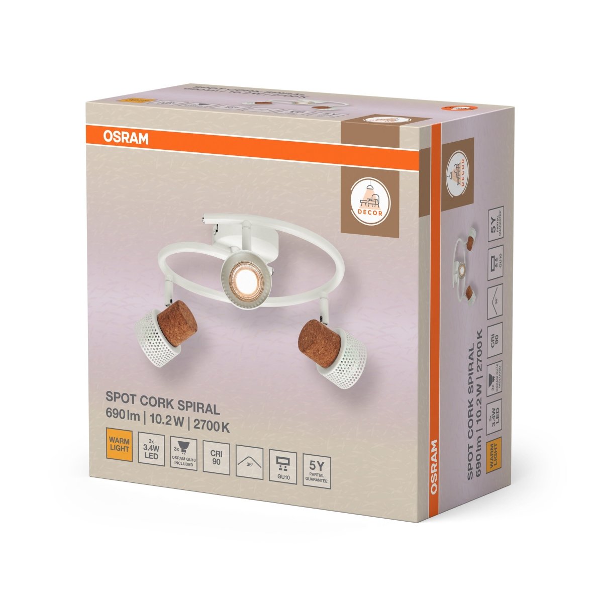 4099854470790 - Dekorativní bílý reflektor 10,20 W Teplá bílá 318 mm - Reflektor - LEDVANCE e - shop