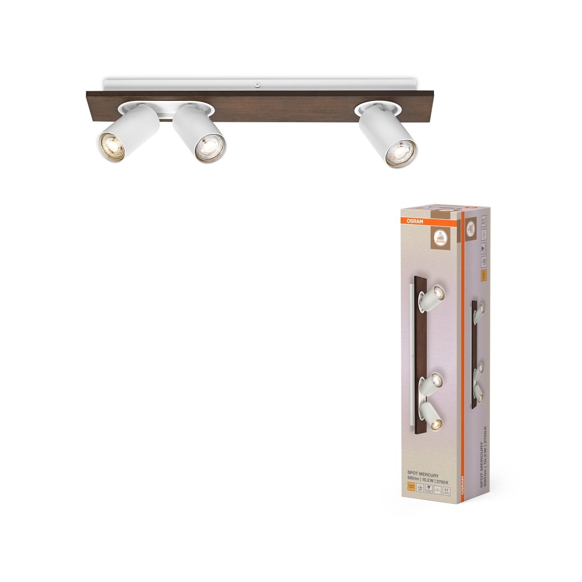 4099854471292 - Dekorativní bílý reflektor 10,20 W Teplá bílá 520 mm - Reflektor - LEDVANCE e - shop