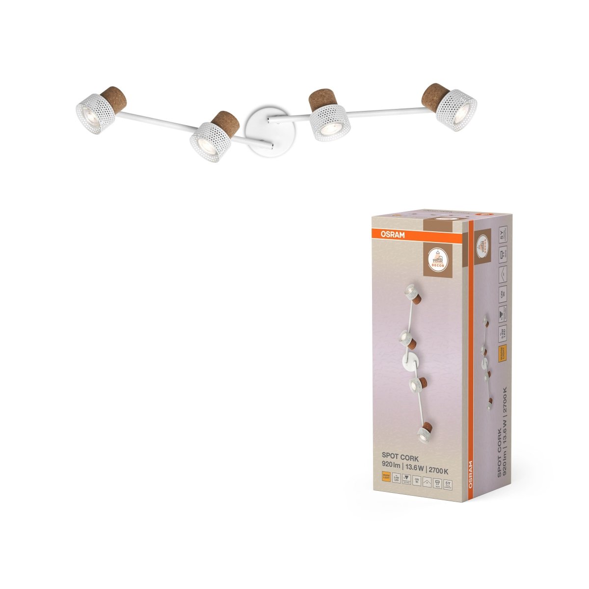 4099854470851 - Dekorativní bílý reflektor 13,60 W Teplá bílá 813 mm - Reflektor - LEDVANCE e - shop