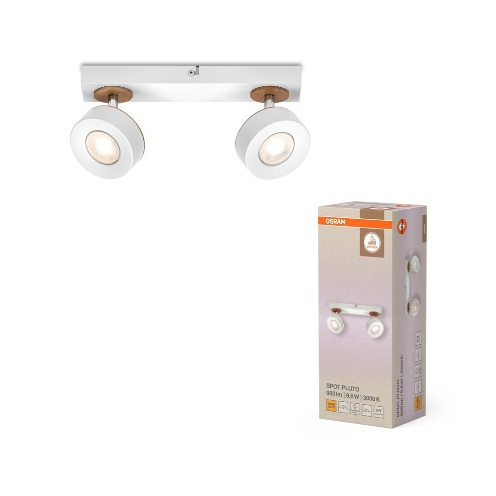 Bílé stropní svítidlo LED Spot dekorativní 298 mm 102°, teplá bílá
