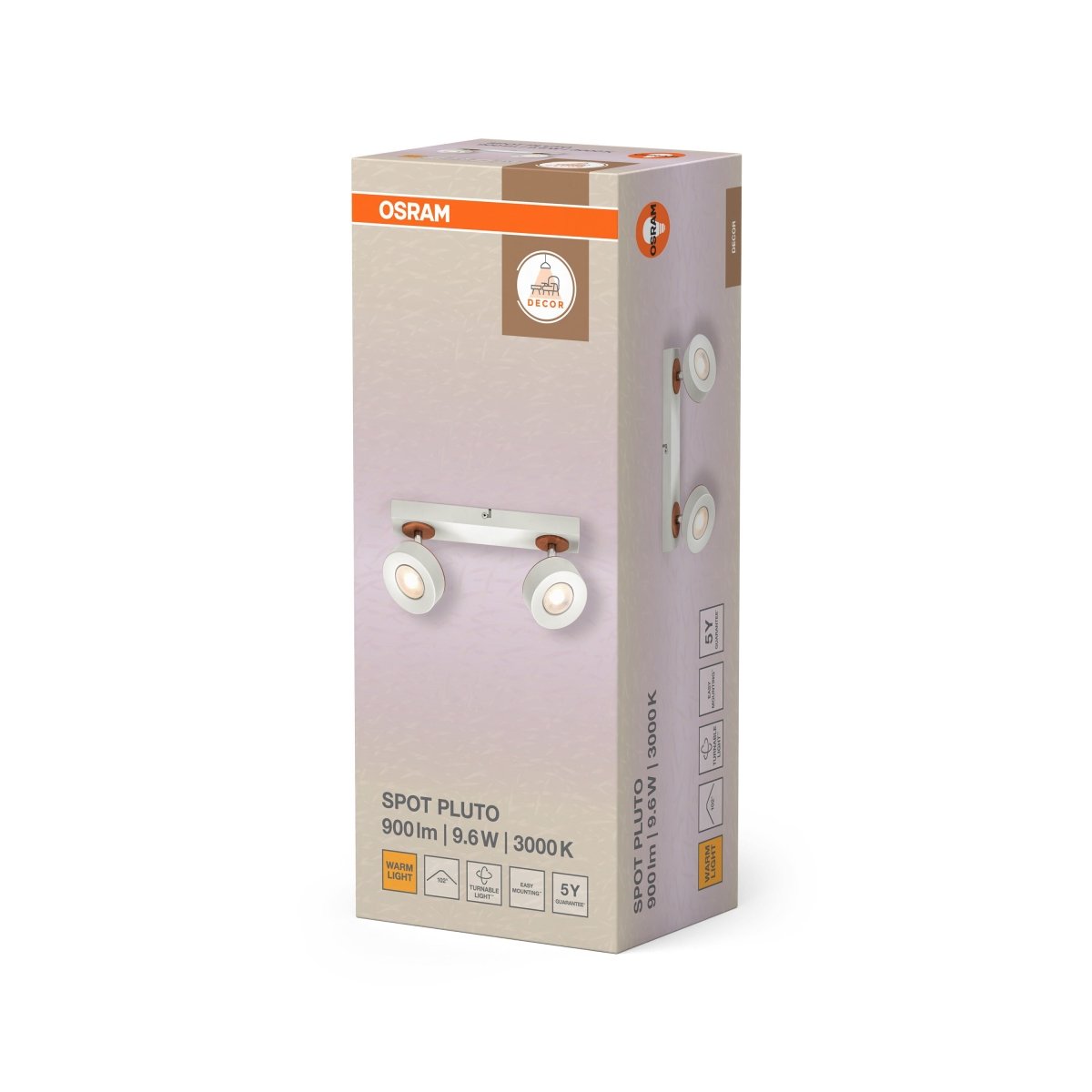 4099854470899 - Dekorativní bílý reflektor 9,60 W Teplá bílá 298 mm - Reflektor - LEDVANCE e - shop