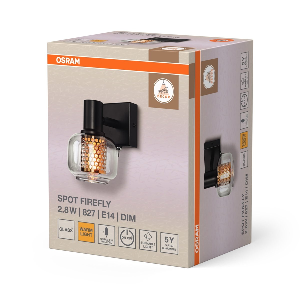 4099854471971 - Dekorativní černé nástěnné svítidlo 2,80 W Teplá bílá 105 mm - Nástěnné svítidlo - LEDVANCE e - shop