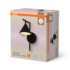 4099854453717 - Dekorativní černé nástěnné svítidlo 5 W Teplá bílá 120 mm - Nástěnné svítidlo - LEDVANCE e - shop