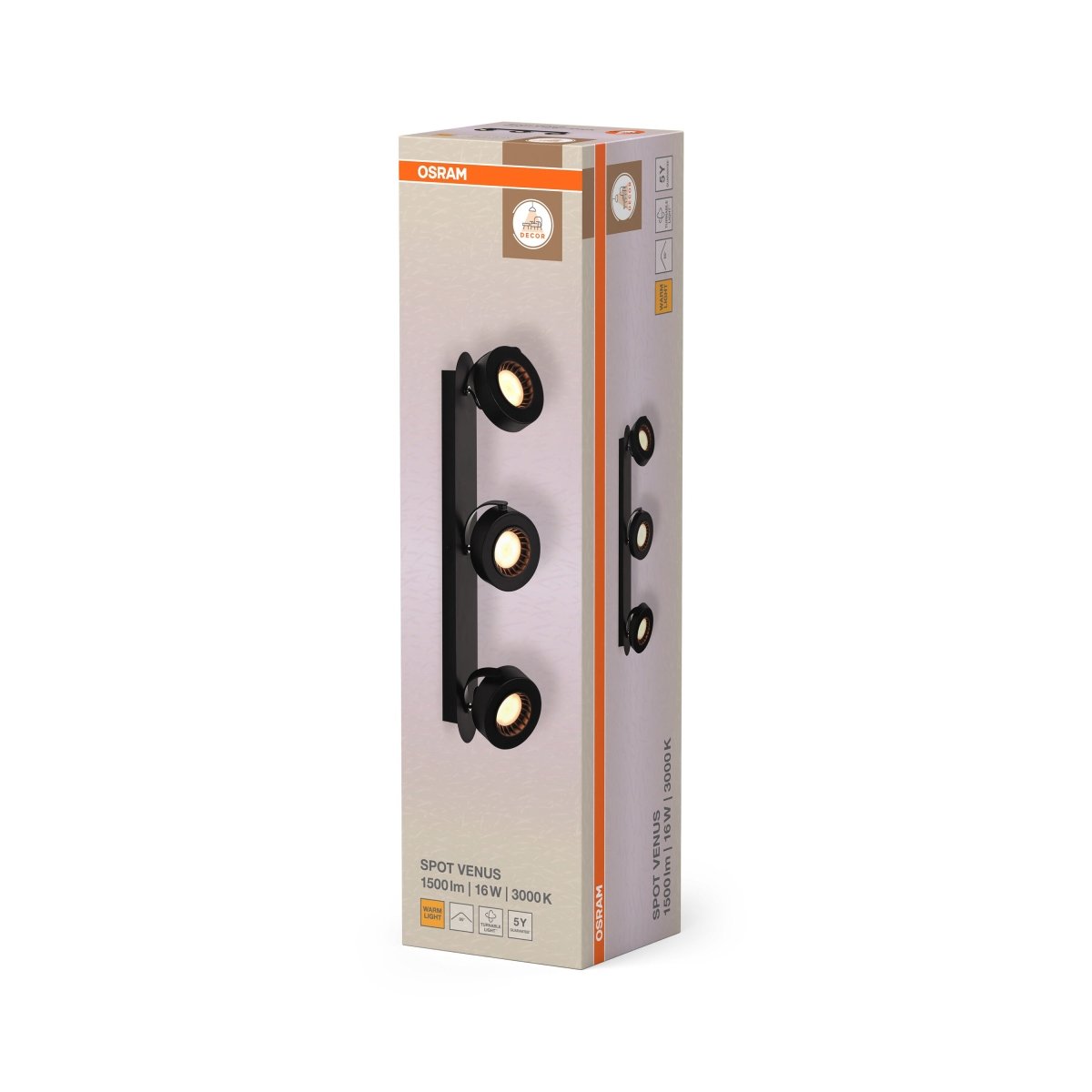 4099854474316 - Dekorativní černé stropní svítidlo 16 W Teplá bílá 500 mm - Stropní svítidlo - LEDVANCE e - shop