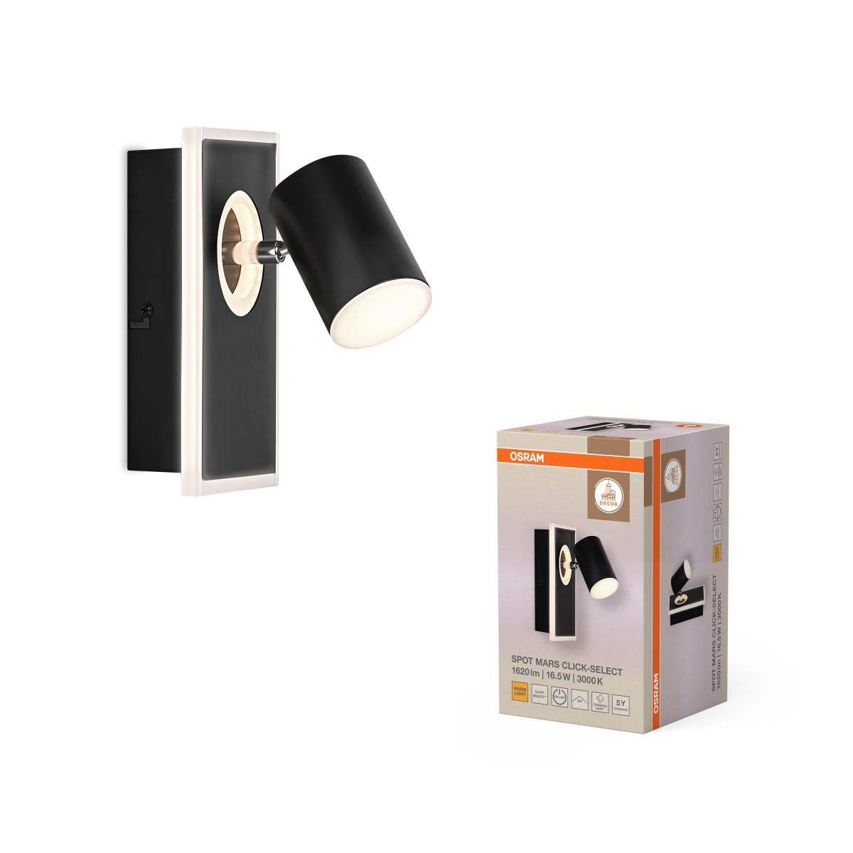 4099854471674 - Dekorativní černé stropní svítidlo 16,50 W Teplá bílá 120 mm - Stropní svítidlo - LEDVANCE e - shop