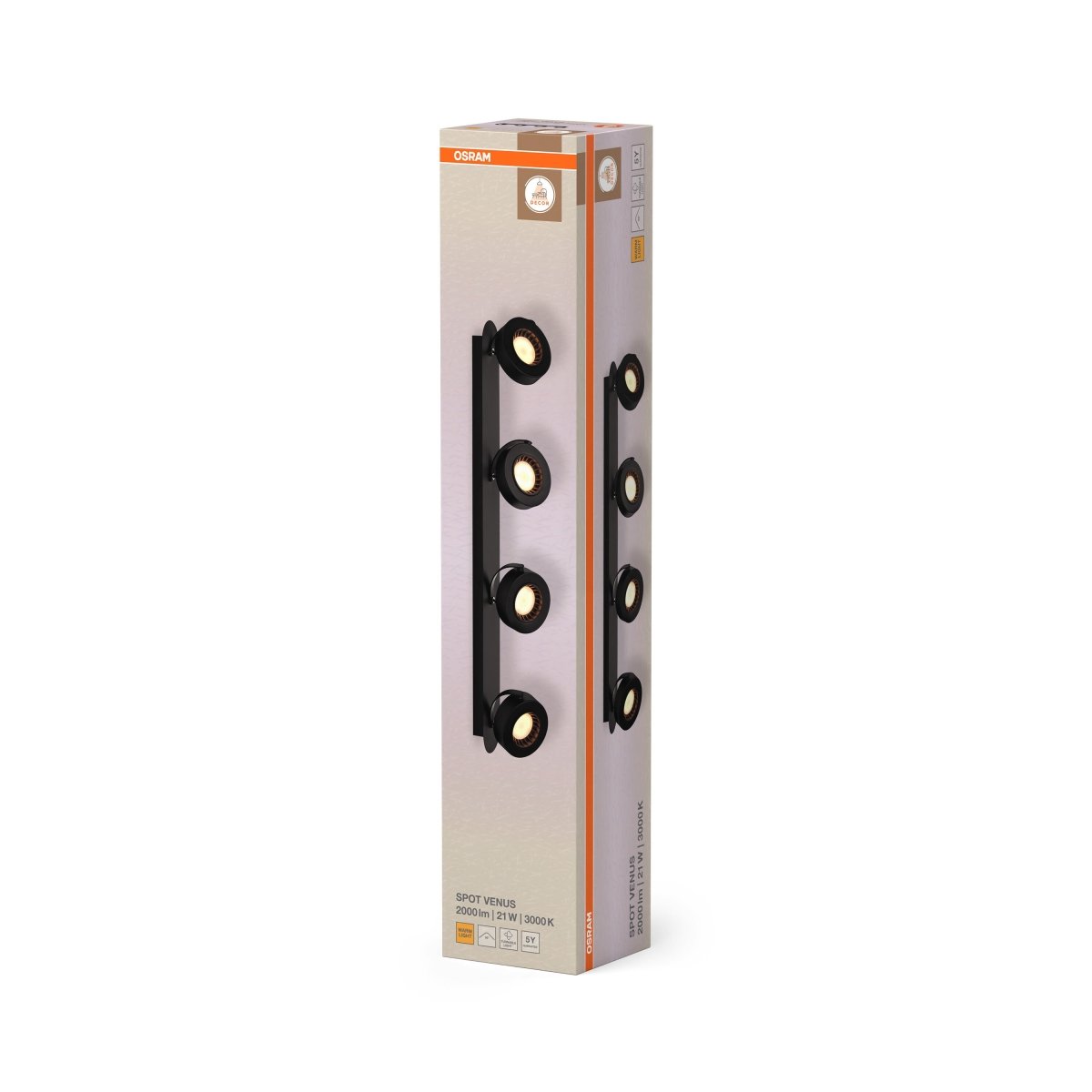4099854474330 - Dekorativní černé stropní svítidlo 21 W Teplá bílá 695 mm - Stropní svítidlo - LEDVANCE e - shop