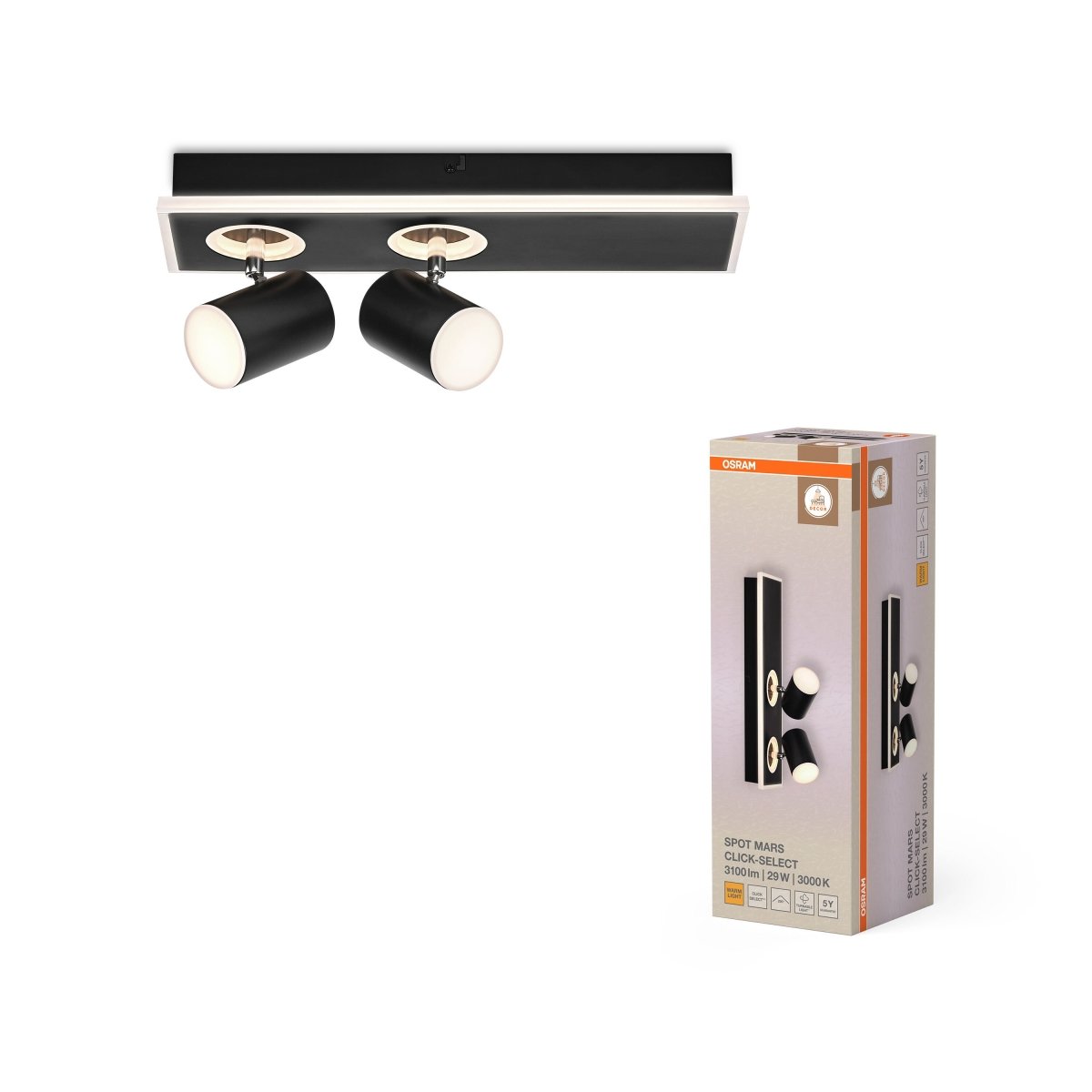 4099854471711 - Dekorativní černé stropní svítidlo 29 W Teplá bílá 408 mm - Stropní svítidlo - LEDVANCE e - shop