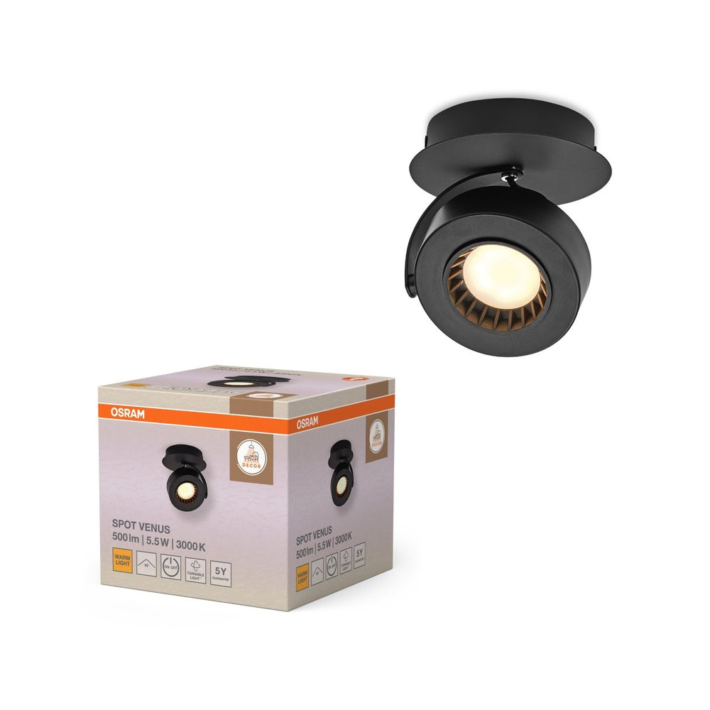 Dekorativní černé stropní svítidlo 5,50 W Teplá bílá 125 mm