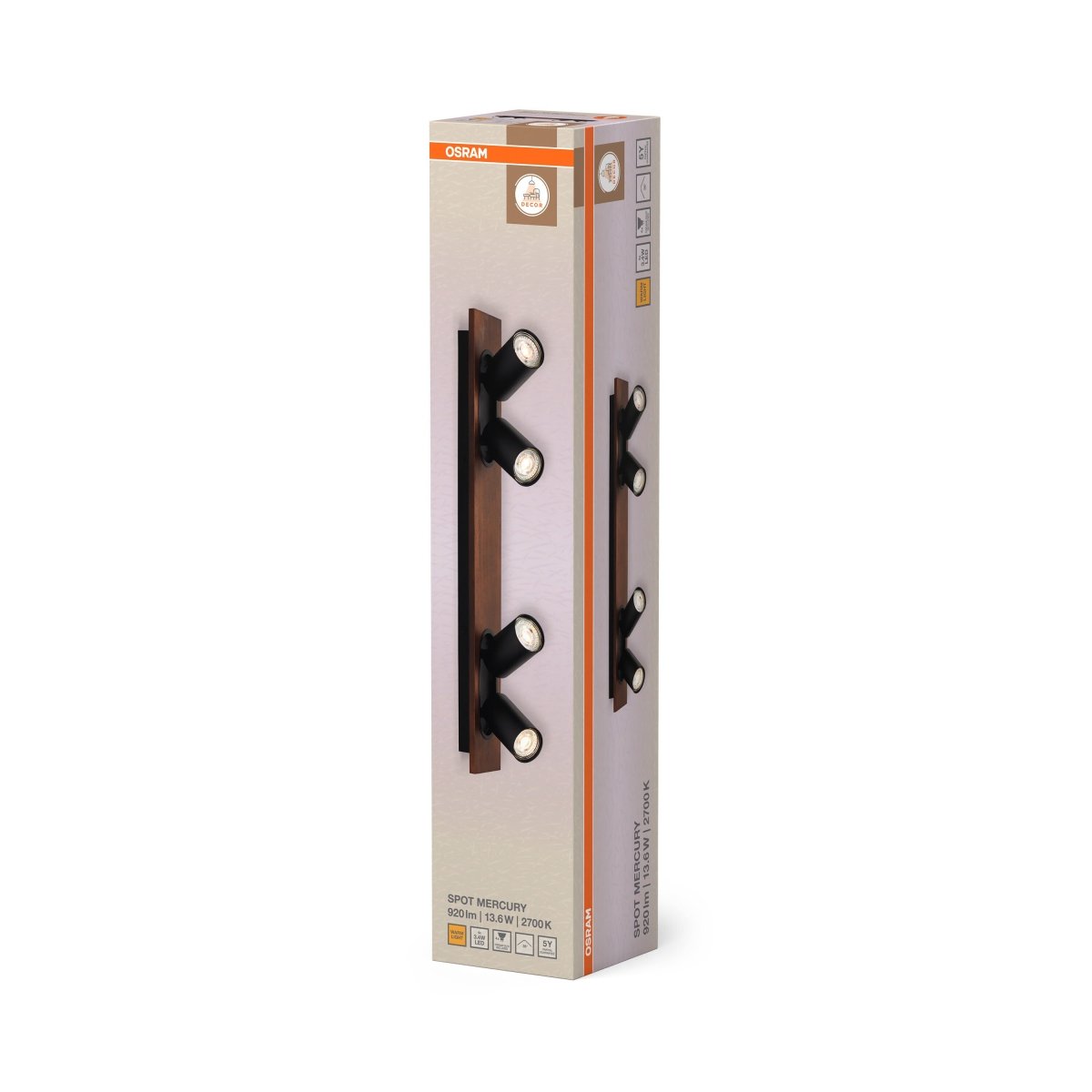 4099854471155 - Dekorativní černý reflektor 13,60 W Teplá bílá 600 mm - Reflektor - LEDVANCE e - shop