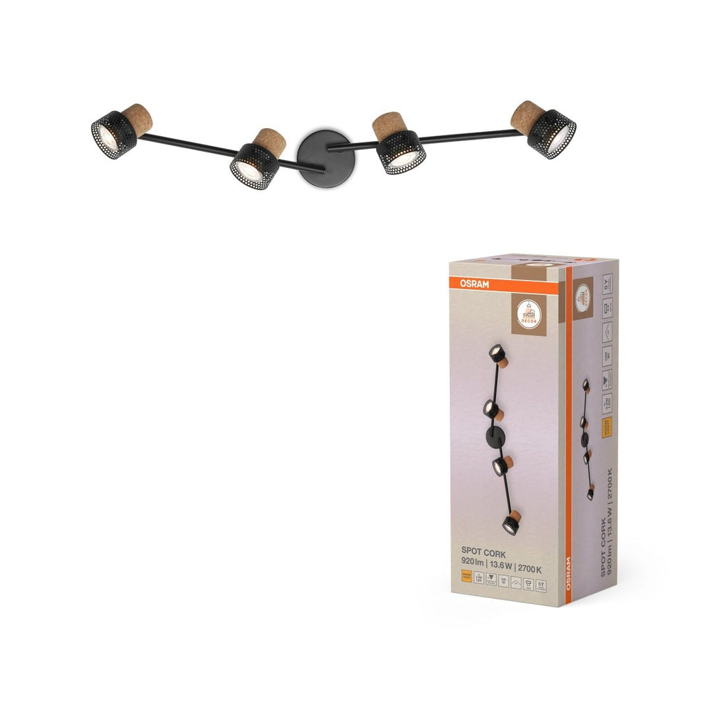 Černé stropní svítidlo LED Spot dekorativní 813 mm 36°, teplá bílá