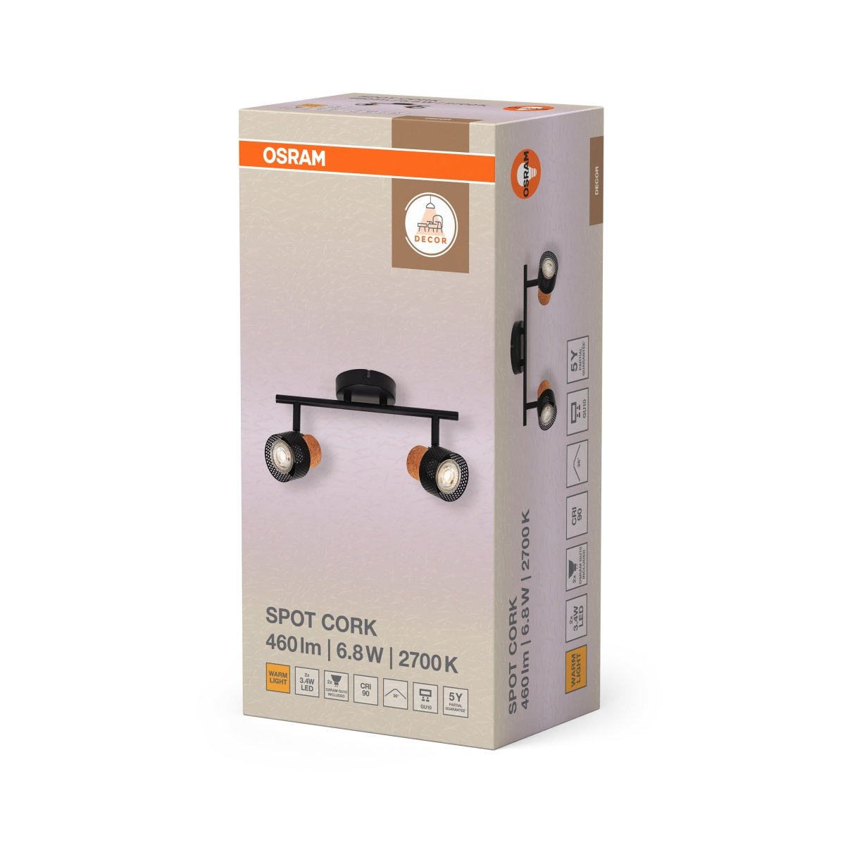 4099854470639 - Dekorativní černý reflektor 6,80 W Teplá bílá 338 mm - Reflektor - LEDVANCE e - shop