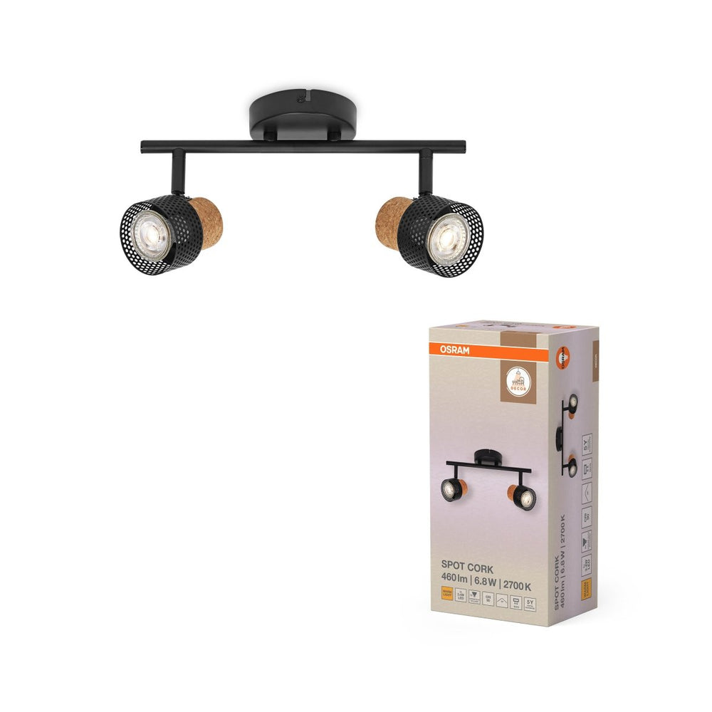 Černé stropní svítidlo LED Spot dekorativní 338 mm 36°, teplá bílá
