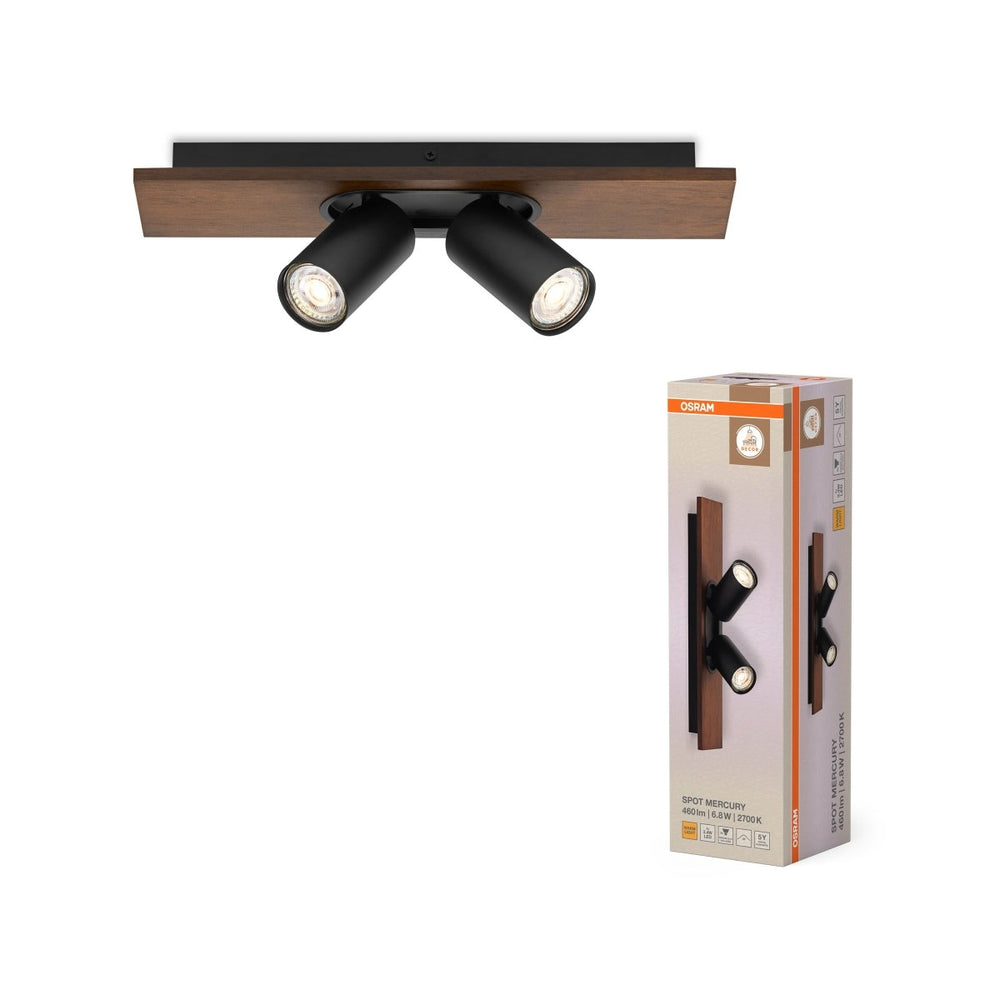 Černé stropní svítidlo LED Spot dekorativní 400 mm 36°, teplá bílá