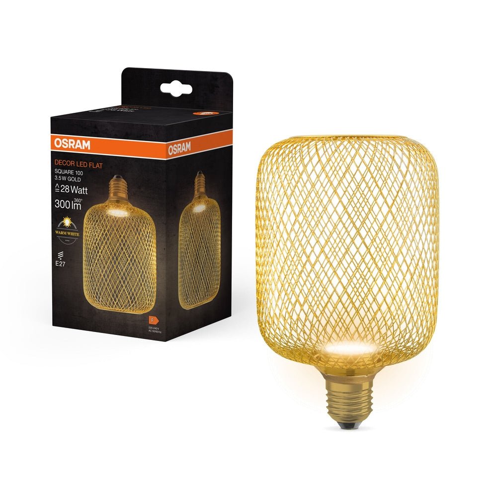 Dekorativní LED stropní svítidlo 3.5W E27 SQUARE, teplá bílá
