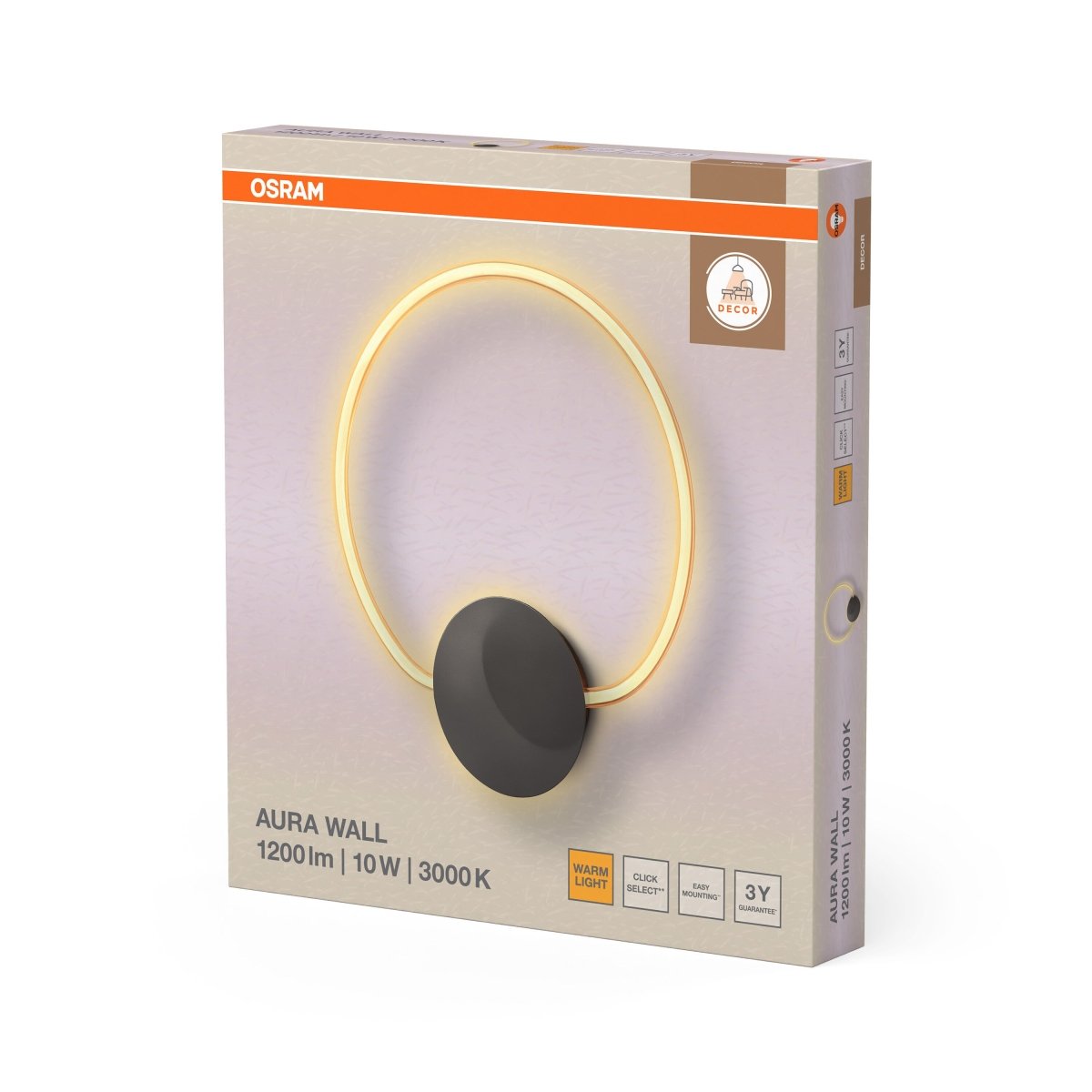 4099854452697 - Dekorativní nástěnné svítidlo 10 W Teplá bílá 367 mm - Nástěnné svítidlo - LEDVANCE e - shop