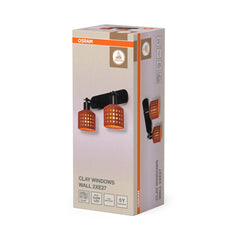 4099854453519 - Dekorativní nástěnné svítidlo Clay Windows 2xE27 hnědé, 375 mm - Nástěnné svítidlo - LEDVANCE e - shop