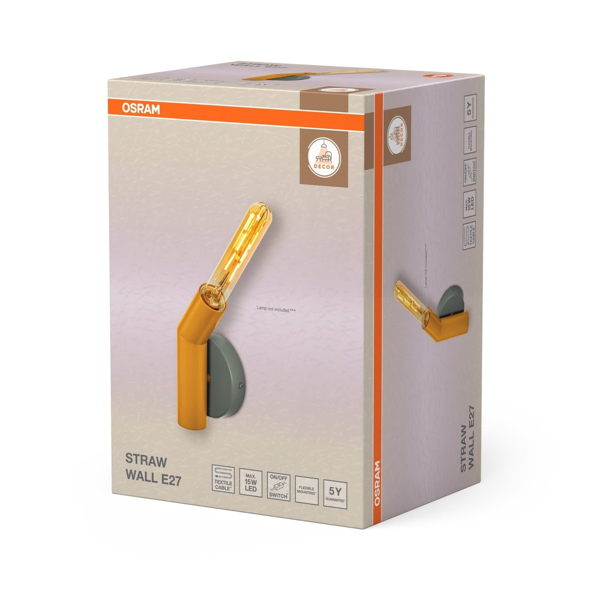 4099854454684 - Dekorativní nástěnné svítidlo Straw 1xE27 vícebarevné - Nástěnné svítidlo - LEDVANCE e - shop