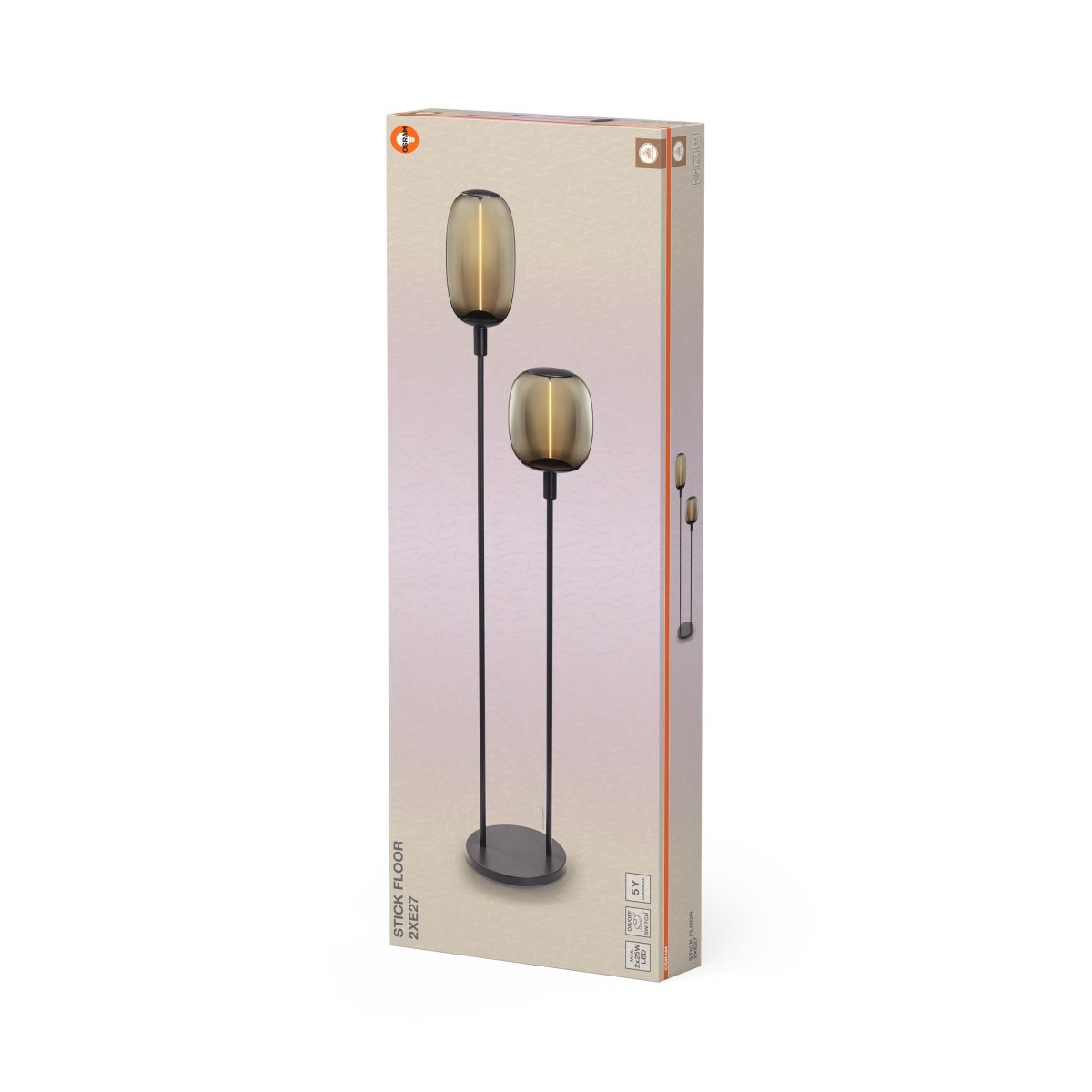 4099854440342 - Dekorativní šedá stojací lampa 2XE27 - Stojací lampa - LEDVANCE e - shop