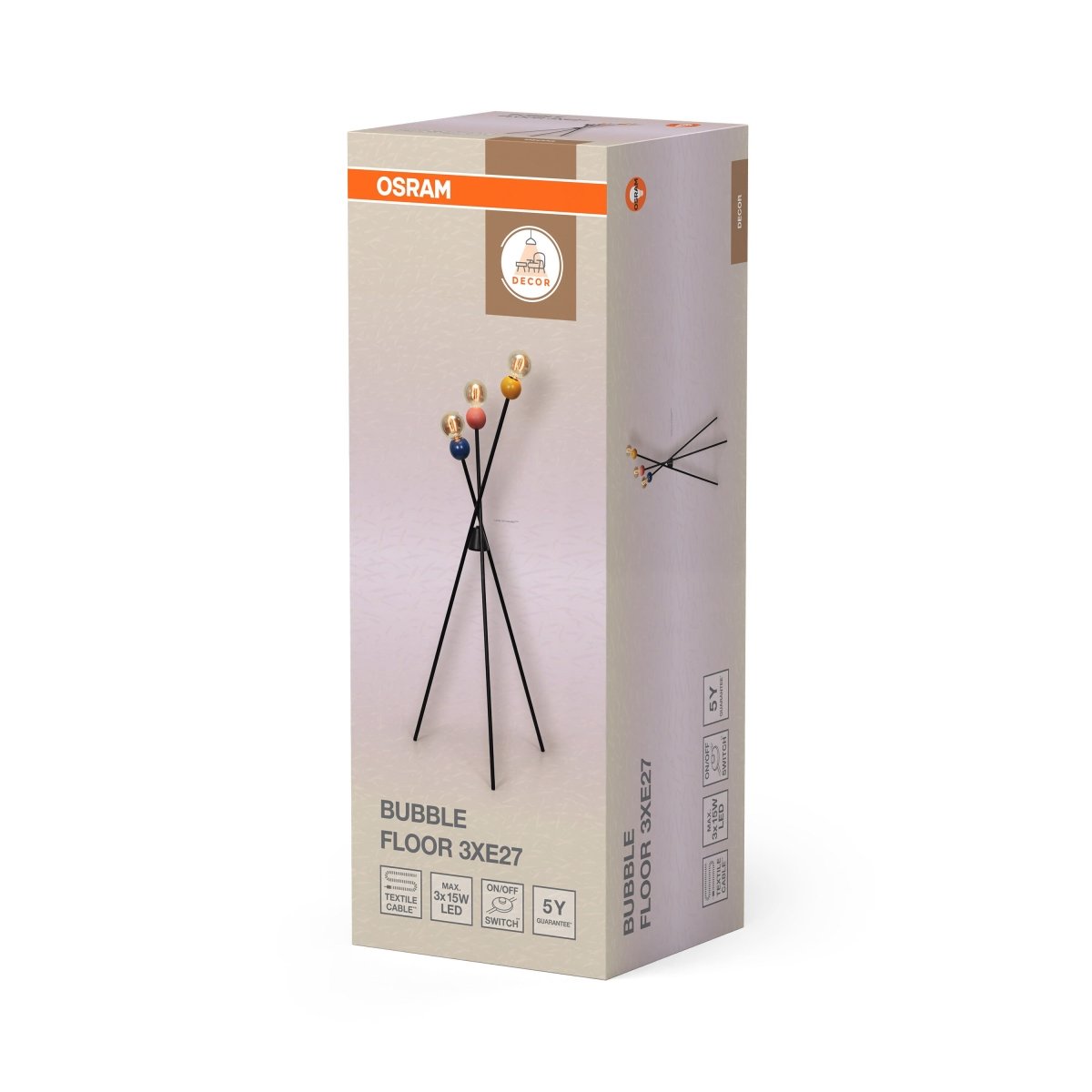4099854453755 - Dekorativní stojací lampa Bubble 3xE27 vícebarevná, 550 mm - Stojací lampa - LEDVANCE e - shop