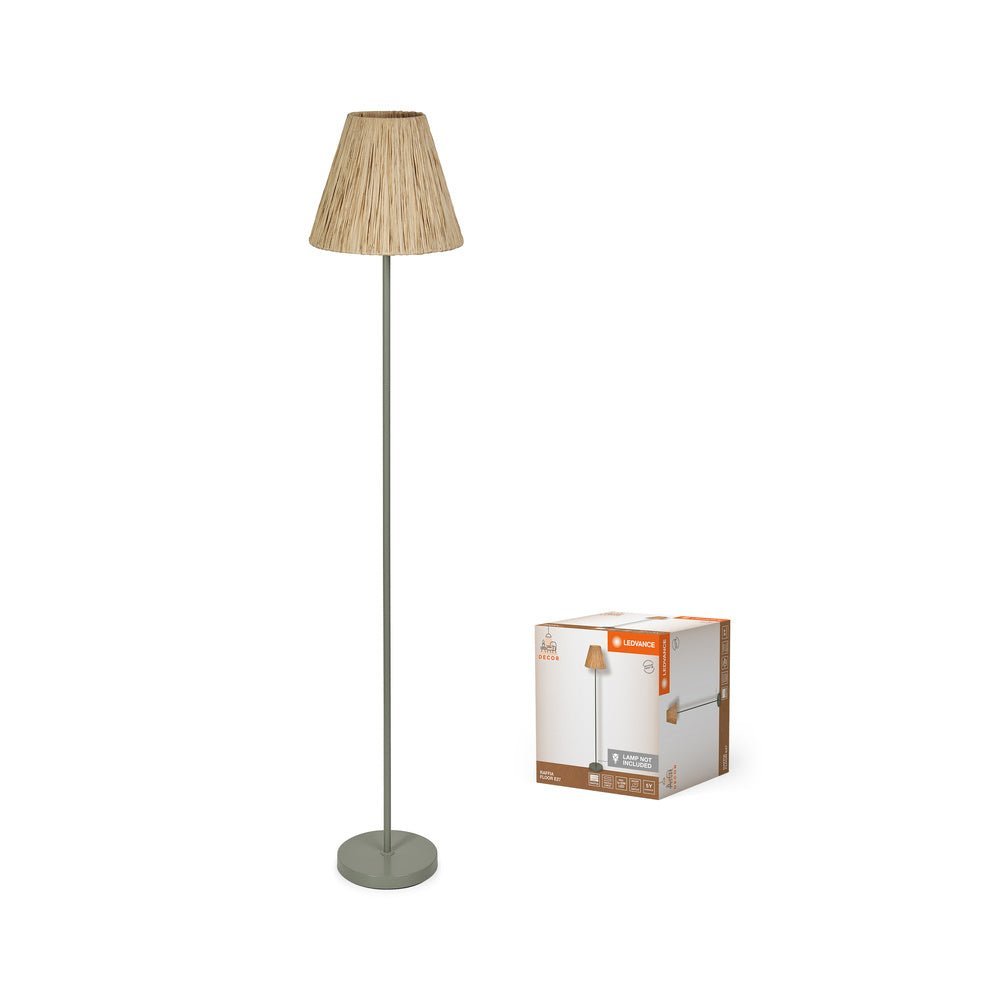 Dekorativní stojací lampa z rafie E27 RAFFIA FLOOR