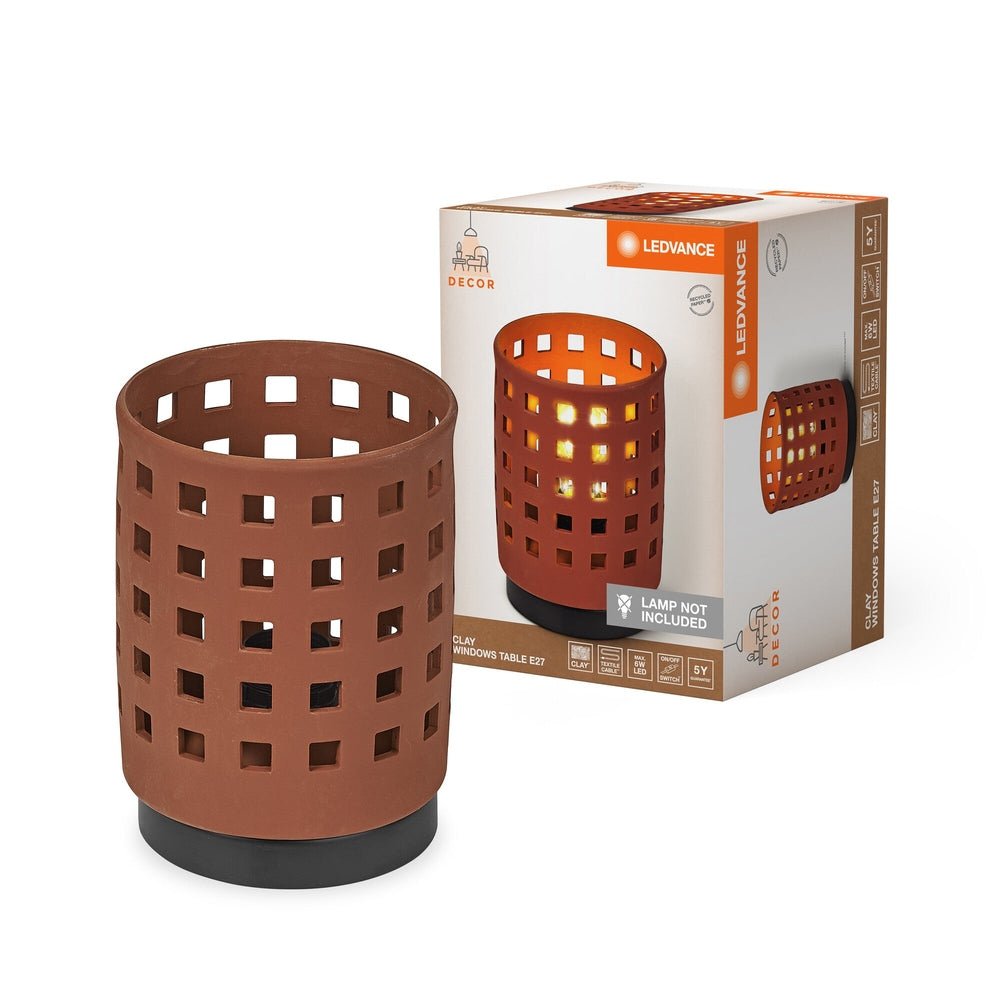 Dekorativní stolní lampa E27 6W CLAY WINDOWS TABLE