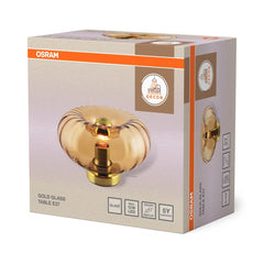 4058075850682 - Dekorativní stolní lampa Gold Glass E27, zlatá, s jantarovým sklem - Stojací lampa - LEDVANCE e - shop