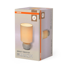 4099854454707 - Dekorativní stolní lampa Impact, beton a šedá tkanina, 1xE27 - Stojací lampa - LEDVANCE e - shop