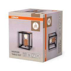 4099854440502 - Dekorativní stolní lampa Nairobi, E27, kov a dřevo - Stolní lampa - LEDVANCE e - shop