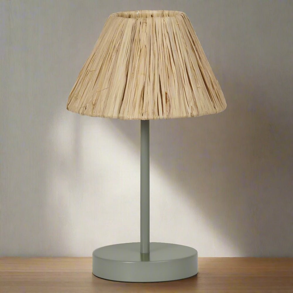 Dekorativní stolní lampa z rafie E27 RAFFIA TABLE