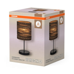 4099854453991 - Dekorativní stolní svítidlo Cardboard Cylinder, E27, hnědé - Stojací lampa - LEDVANCE e - shop