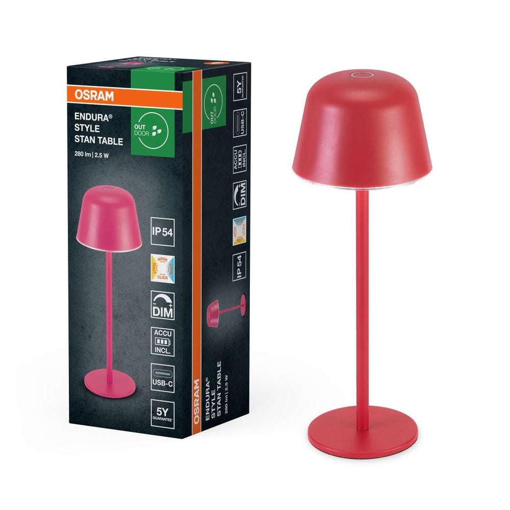 Dekorativní stolní svítidlo Endura Style, CCT, USB, magenta