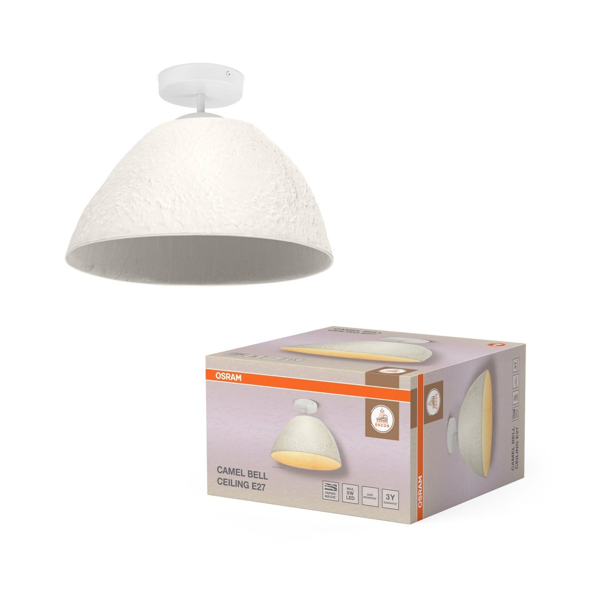 4099854452994 - Dekorativní stropní svítidlo Camel Bell E27, Bílé - Stropní svítidlo - Czechia LEDVANCE e - shop