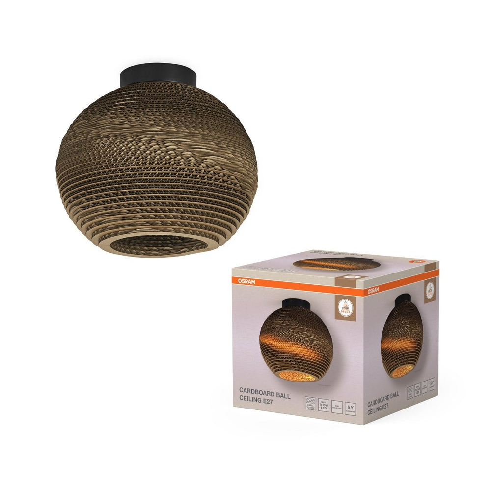 Dekorativní stropní svítidlo Cardboard Ball E27 hnědé