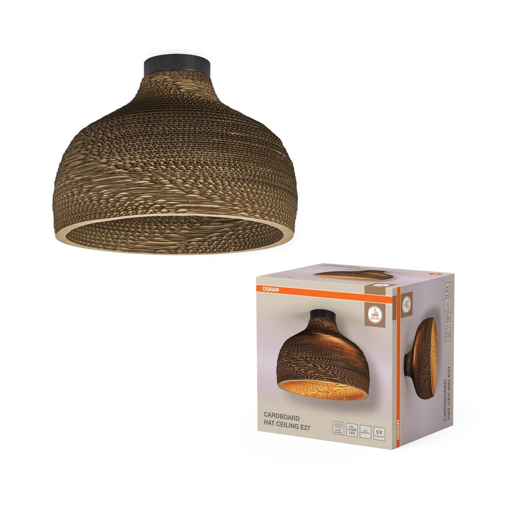 Dekorativní stropní svítidlo Cardboard Hat E27 hnědé