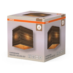4099854453281 - Dekorativní stropní svítidlo Cardboard Square E27 hnědé, 250 mm - Stropní svítidlo - LEDVANCE e - shop