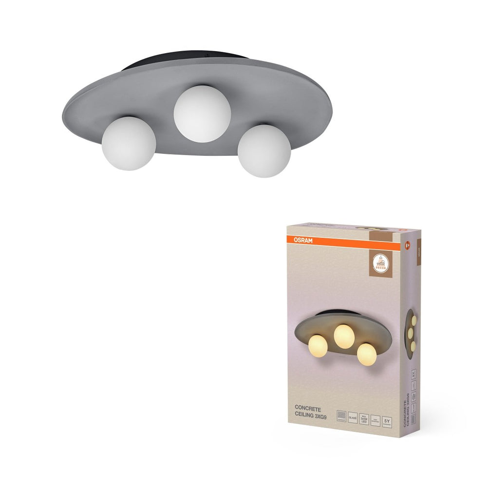 Dekorativní stropní svítidlo Concrete Nest 3xG9 šedé, 500 mm