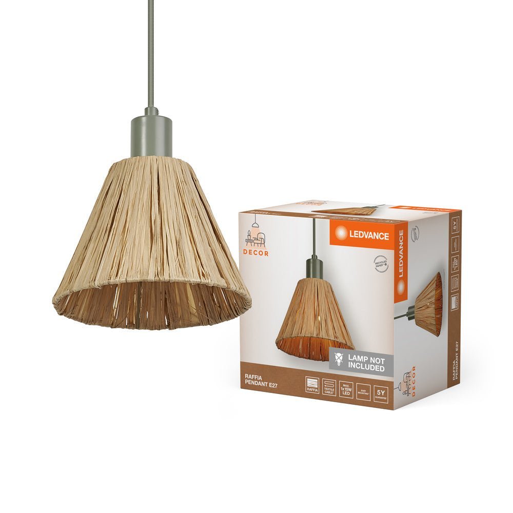 Dekorativní stropní svítidlo z rafie E27 RAFFIA PENDANT