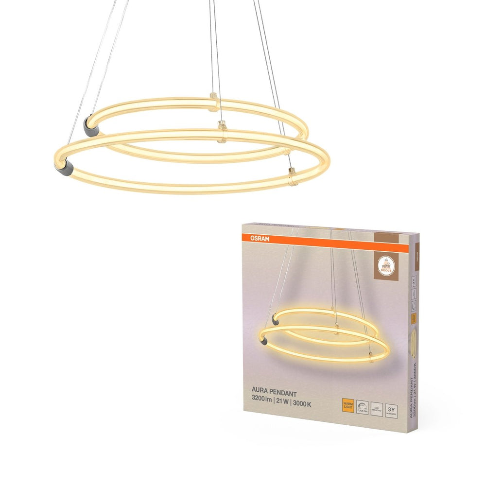 Dekorativní závěsné svítidlo Aura 21W Teplá bílá, 498 mm