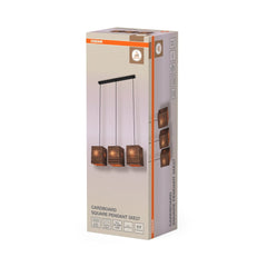 4099854458927 - Dekorativní závěsné svítidlo Cardboard Square, 3xE27, hnědé - Závěsné - LEDVANCE e - shop