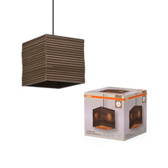 4099854458941 - Dekorativní závěsné svítidlo Cardboard Square E27 hnědé, 250 mm - Závěsné - LEDVANCE e - shop