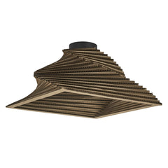 4099854453359 - Dekorativní závěsné svítidlo Cardboard Square Turn E27 hnědé, 400 mm - Závěsné - LEDVANCE e - shop