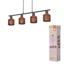 4099854459085 - Dekorativní závěsné svítidlo Clay Windows LN 4xE27 hnědé, 905 mm - Závěsné - LEDVANCE e - shop