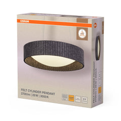 4099854459306 - Dekorativní závěsné svítidlo Felt 28W Teplá bílá, tmavě šedé, 500 mm - Závěsné - LEDVANCE e - shop