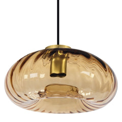4058075850644 - Dekorativní závěsné svítidlo Gold Glass E27, zlatý kov s jantarovým sklem - Závěsné - LEDVANCE e - shop