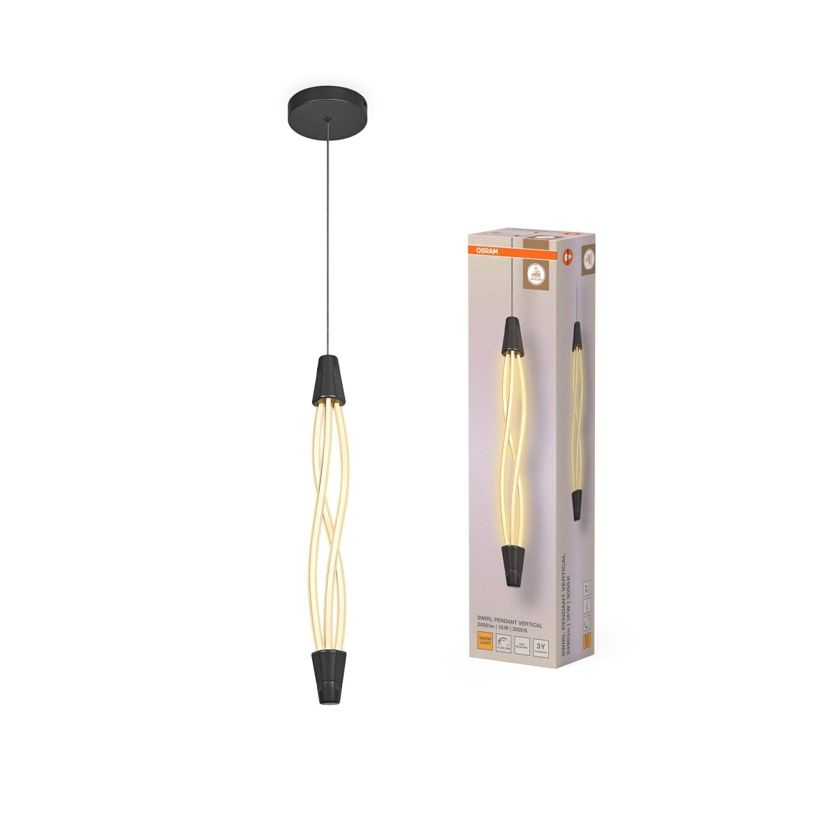 4099854461613 - Dekorativní závěsné svítidlo Swirl 18W Teplá bílá, 1120 mm - Závěsné - LEDVANCE e - shop