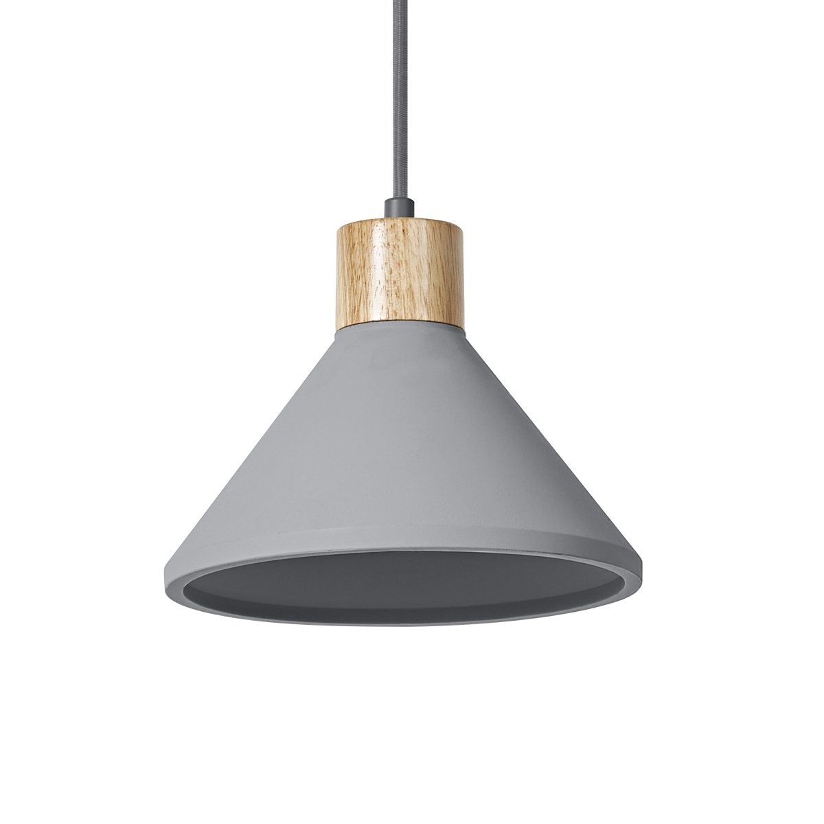 4099854459245 - Dekorativní závěsné svítidlo z betonu a dřeva, 220 mm, E27, tmavě šedé - Závěsné - LEDVANCE e - shop