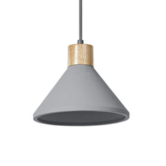 4099854459245 - Dekorativní závěsné svítidlo z betonu a dřeva, 220 mm, E27, tmavě šedé - Závěsné - LEDVANCE e - shop